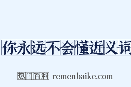 你永远不会懂近义词是什么意思的图片
